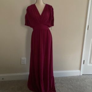 COPY - Pleated wine maxi